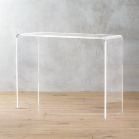 Peekaboo 38 Acrylic Console Table Reviews Cb2