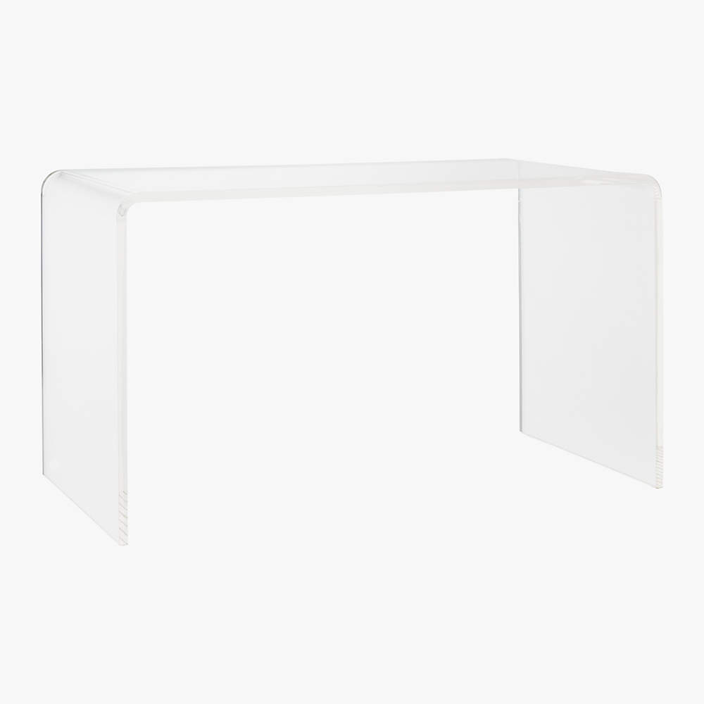 cb2 peekaboo acrylic desk