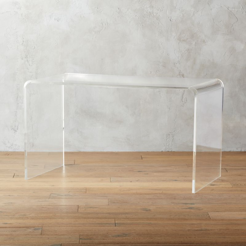 Peekaboo Acrylic Desk Reviews Cb2