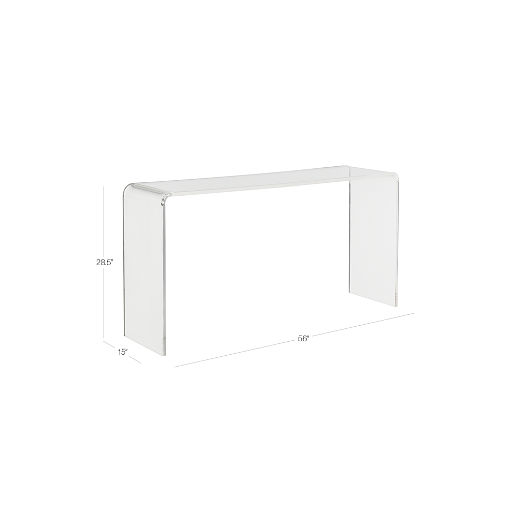 Peekaboo 56" Acrylic Console Table