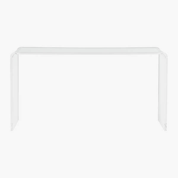 Cb2 peekaboo online acrylic coffee table