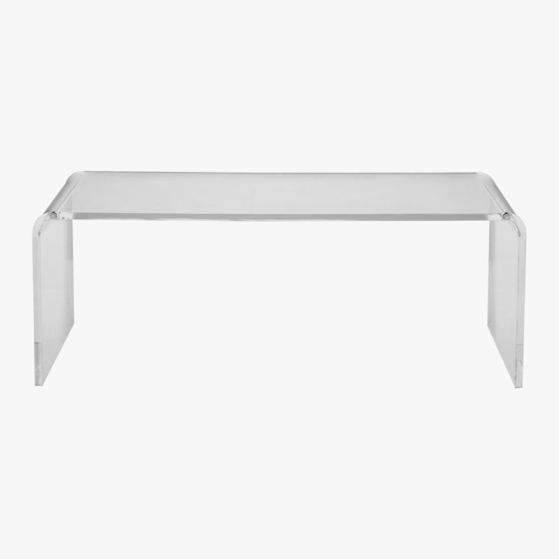 Cb2 lucite 2024 coffee table