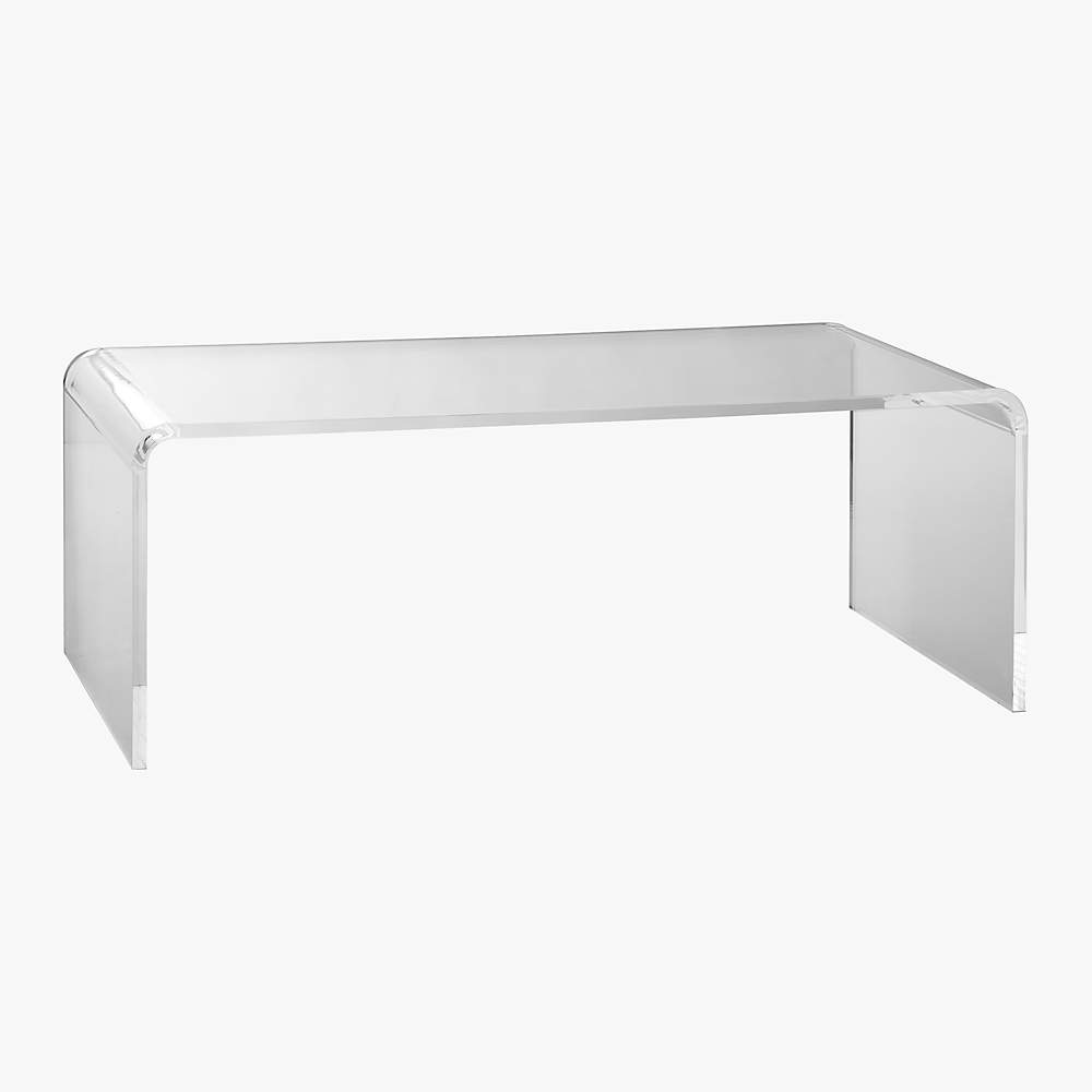 cb2 lucite coffee table