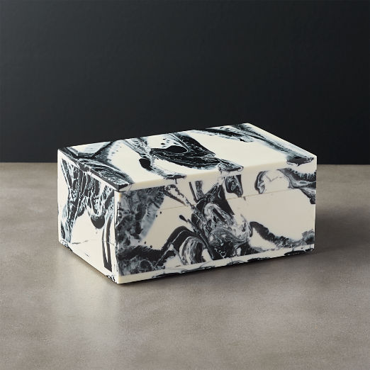 black lidded storage boxes