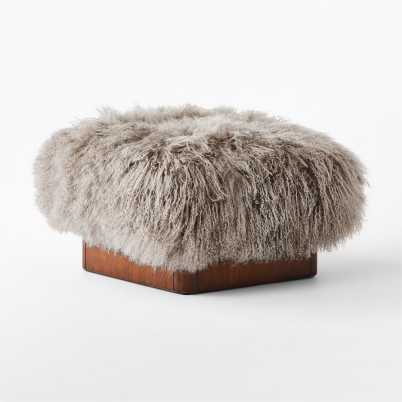 Pelosa Sheepskin Ottoman - image 6 of 10