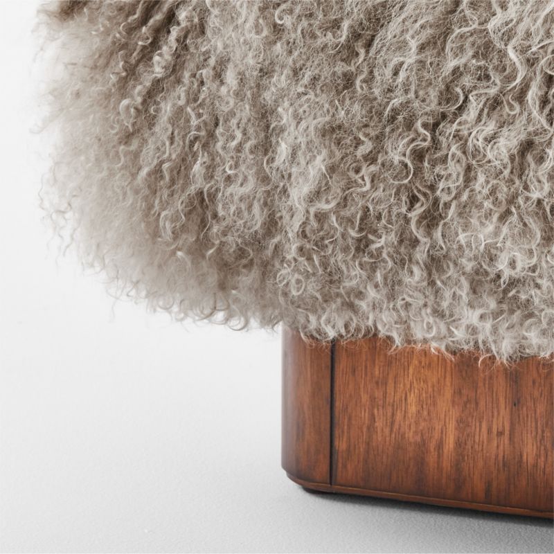 Pelosa Sheepskin Ottoman - image 7 of 10