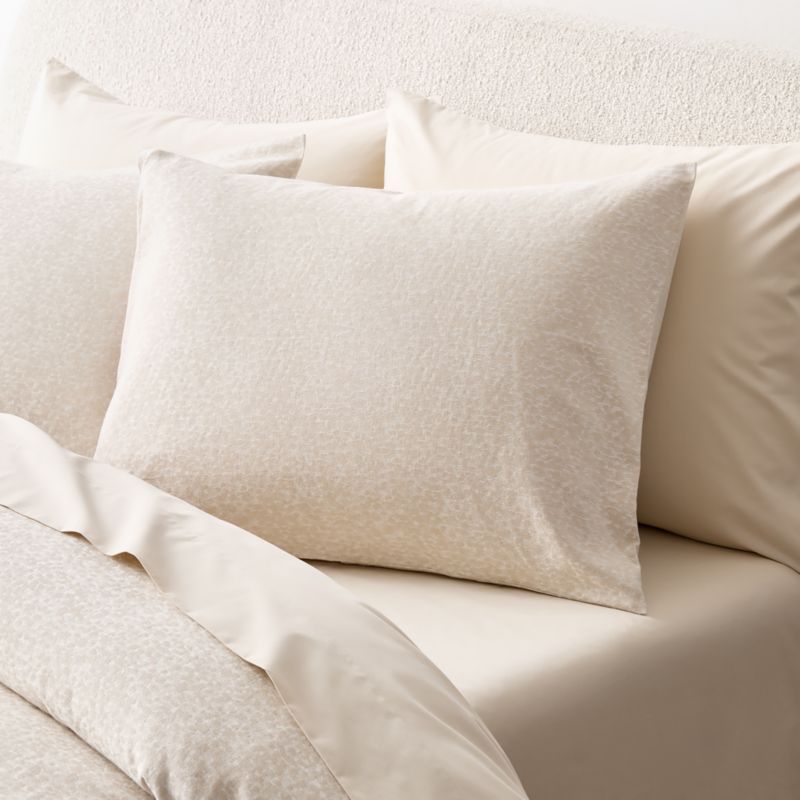 Pena Cool Grey and Warm White Organic Cotton Standard Pillow Shams Set of 2 - image 3 of 7