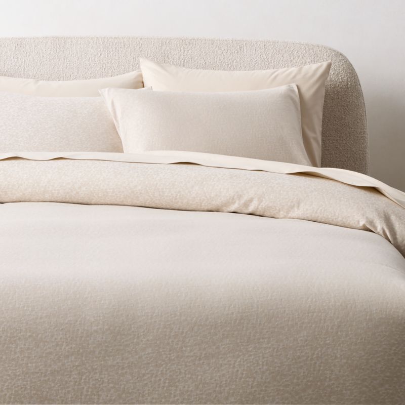 View Pena Cool Grey and Warm White Organic Cotton King Duvet Cover details