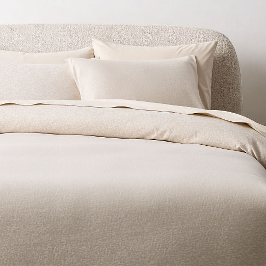 Pena Cool Grey and Warm White Organic Cotton Duvet Cover