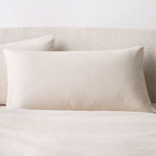 Pena Cool Grey and Warm White Organic Cotton King Pillow Shams Set of 2