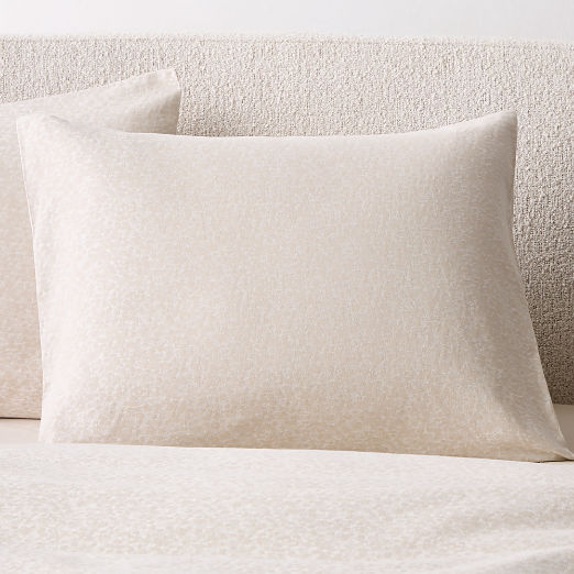 Pena Cool Grey and Warm White Organic Cotton Standard Pillow Shams Set of 2