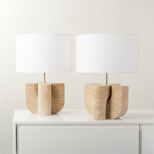 Peniche Travertine Table Lamp