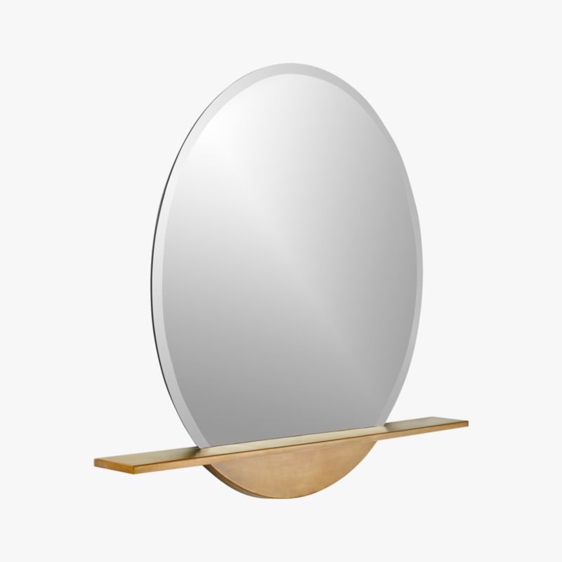 Perch Round Mirror with Shelf 36" - image 3 of 10