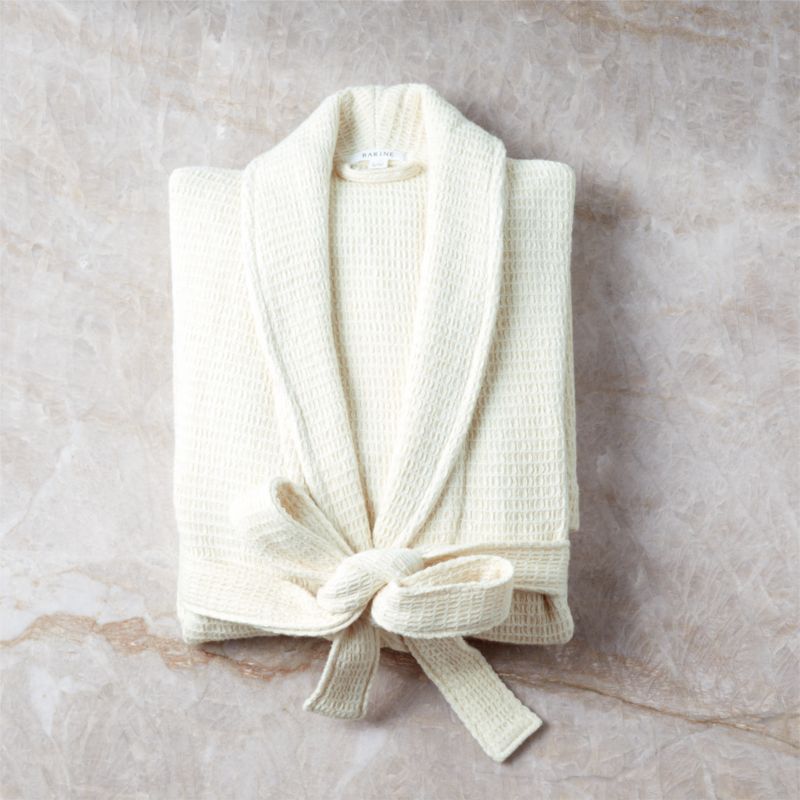View Pergamon Wool Blend Ivory Waffle Bathrobe S/M details