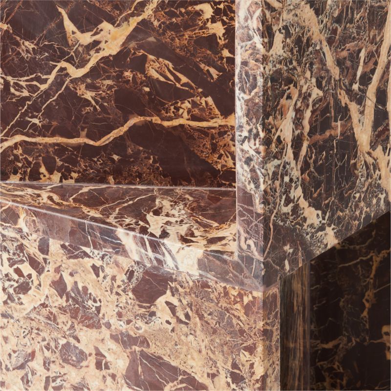 Periscope Red Marble Side Table - image 8 of 11