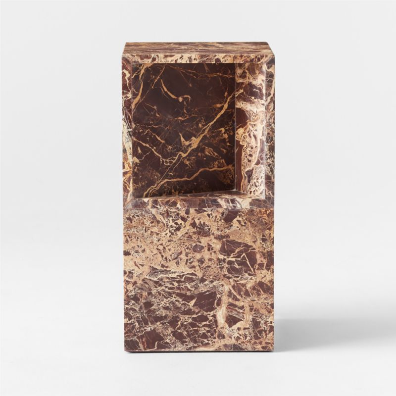 Periscope Red Marble Side Table - image 6 of 11