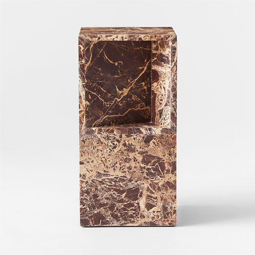 Periscope Red Marble Side Table