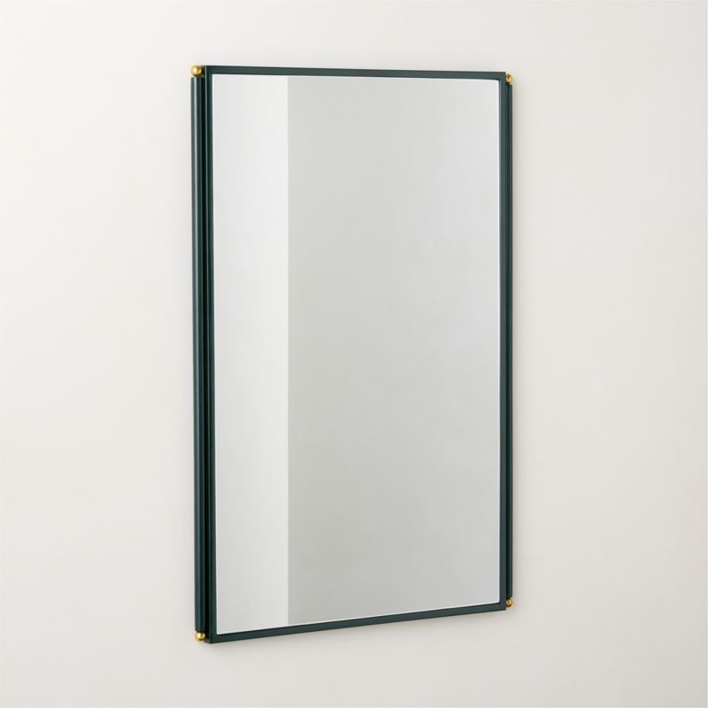 Perlet Green Enamel Rectangular Wall Mirror 24"x36" - image 3 of 5