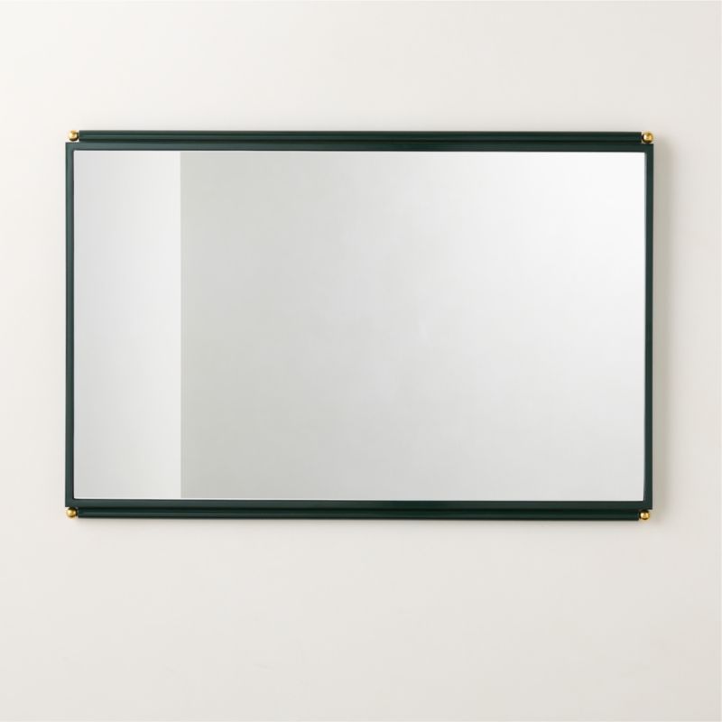 Perlet Green Enamel Rectangular Wall Mirror 24"x36" - image 4 of 5