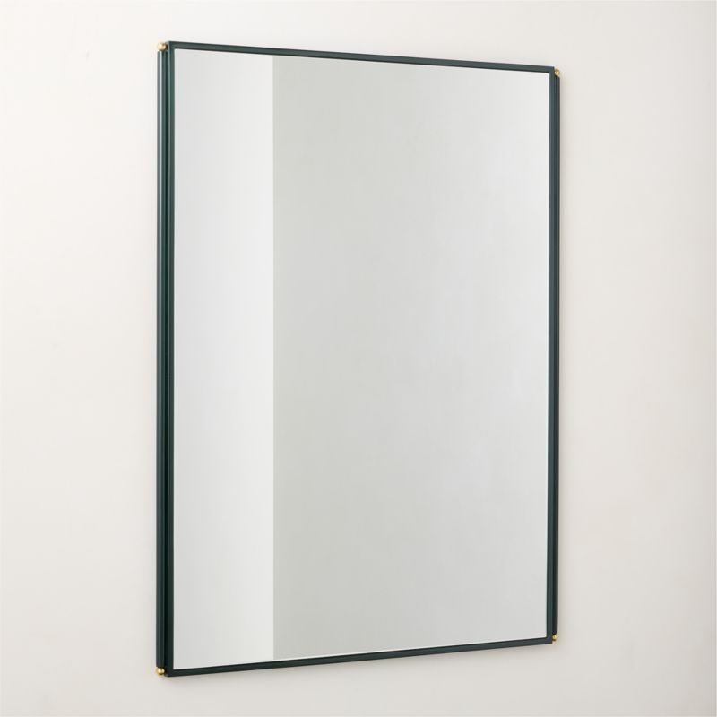 Perlet Green Enamel Rectangular Wall Mirror 36"x48" - image 3 of 5