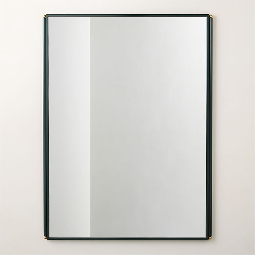 Perlet Green Enamel Rectangular Wall Mirror 36"x48"