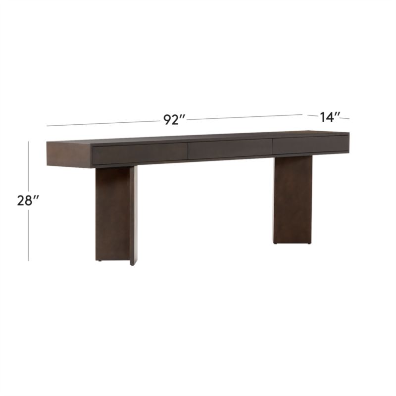 View Petro Metal Clad Console Table 92'' - image 3 of 8