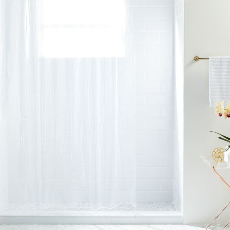 Peva Clear Shower Curtain Liner 72" + Reviews CB2