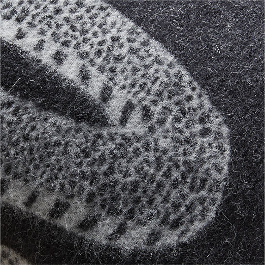 Peyote Black Alpaca Throw Pillow 20"x20" by Blacksaw