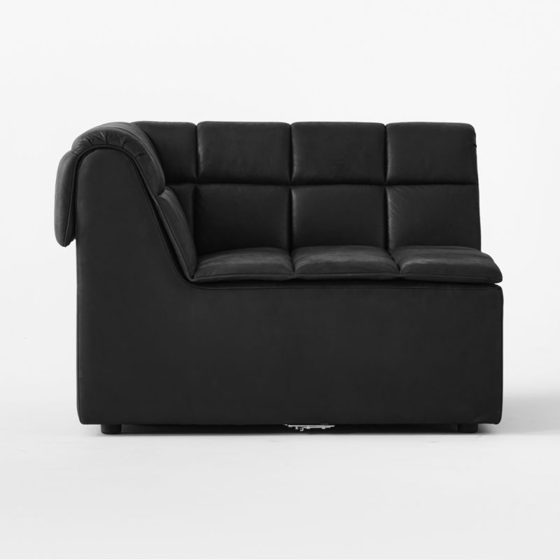 Pezzo Black Leather Corner Chair - image 6 of 9