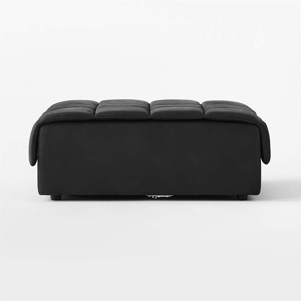 Cb2 2024 ottoman leather