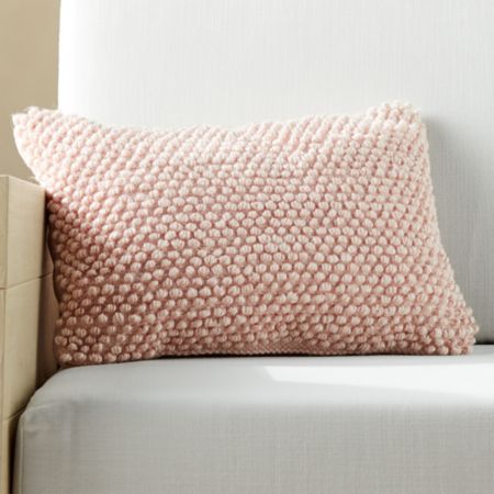 18"x12" Phaedra Outdoor Pink Loop Pillow