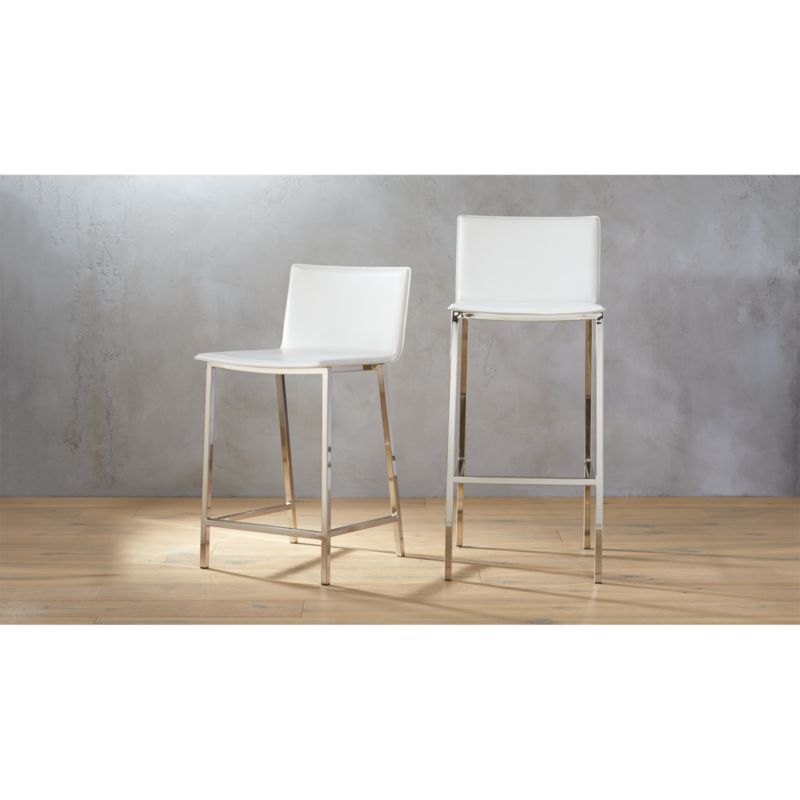 phoenix ivory bar stools CB2