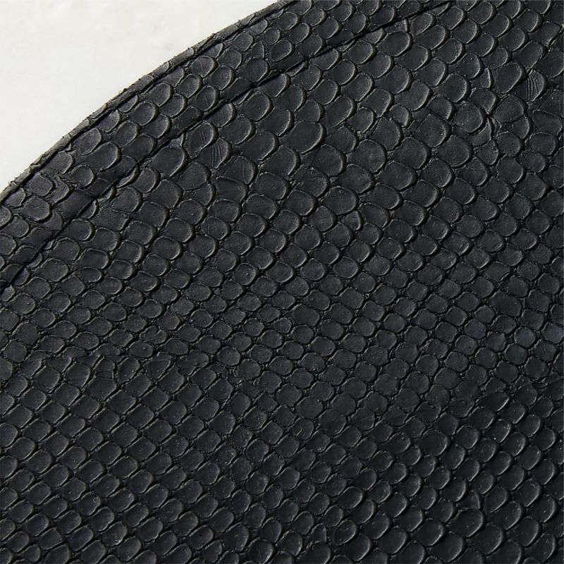 Python Black Faux Leather Round Placemat - image 1 of 3