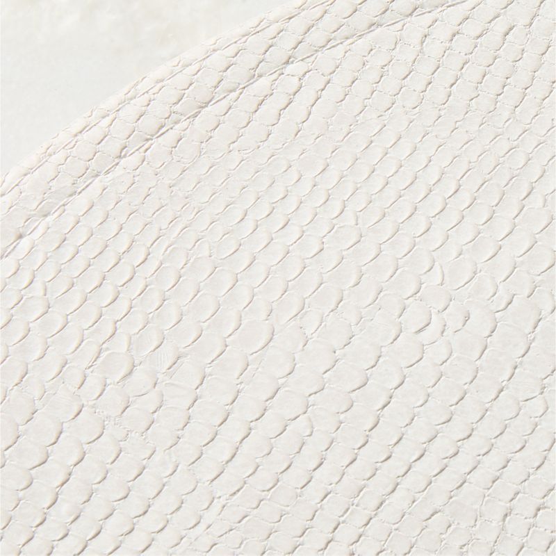 Python Cream Faux Leather Round Placemat - image 1 of 4