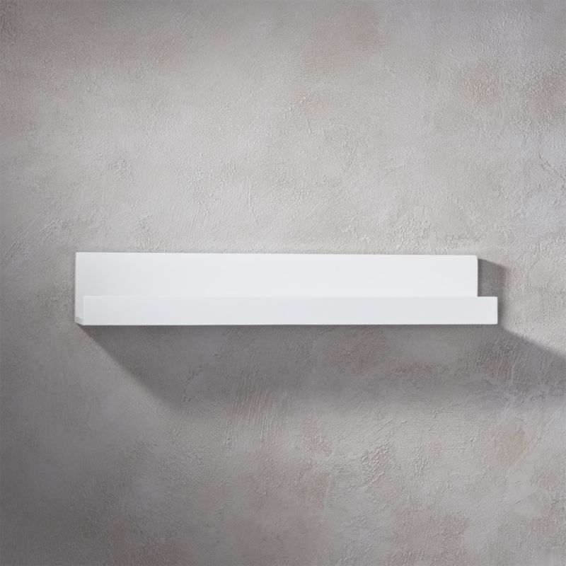 Floating Shelves Cb2 Piano White Wall Shelf 24