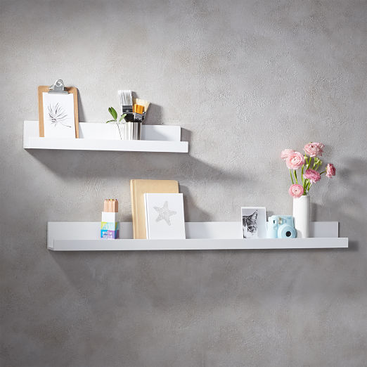 Modern Shelving And Wall Mounted Storage Cb2 Piano White Wall Shelves