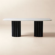 Irie 100" Rectangular White Concrete Dining Table