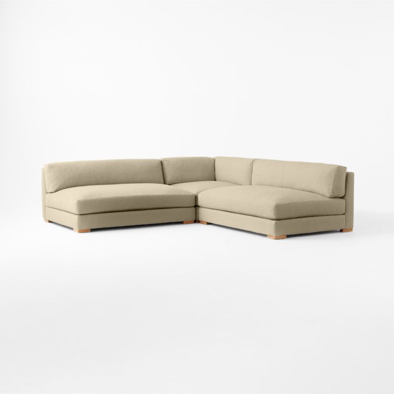 Piazza 3-Piece Modular Sectional Sofa with White Oak Legs - image 4 of 8