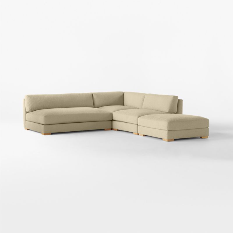 Piazza 4-Piece Modular Sectional Sofa with White Oak Legs 105" - image 4 of 8