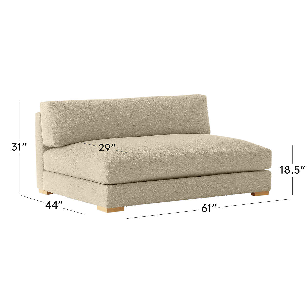 View Piazza Apartment Sofa with White Oak Legs - image 3 of 8