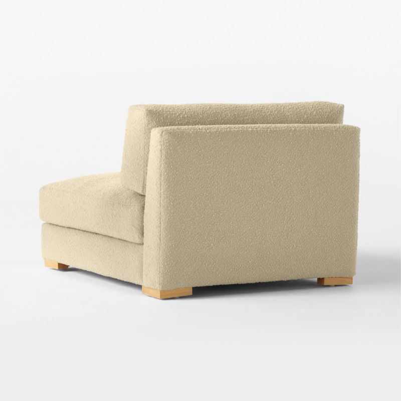 Piazza Camel Brown Boucle Armless Chair with White Oak Legs - image 6 of 8