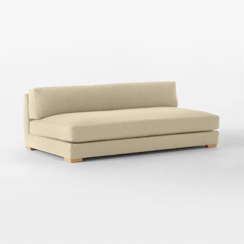 Piazza 82" Camel Brown Boucle Sofa with White Oak Legs - image 5 of 7