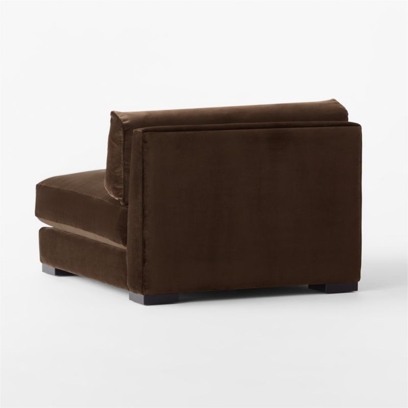 Piazza Espresso Velvet Armless Chair - image 6 of 8