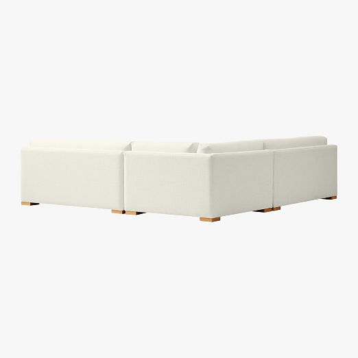 Piazza 3-Piece Modular White Linen Sectional Sofa