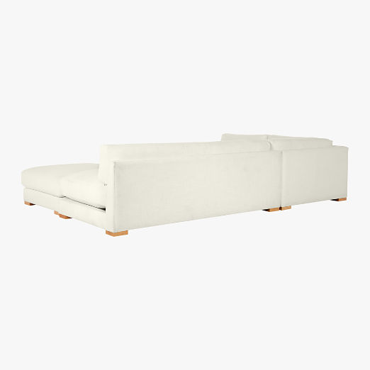 Piazza 4-Piece Modular Sectional Sofa with White Oak Legs 127"