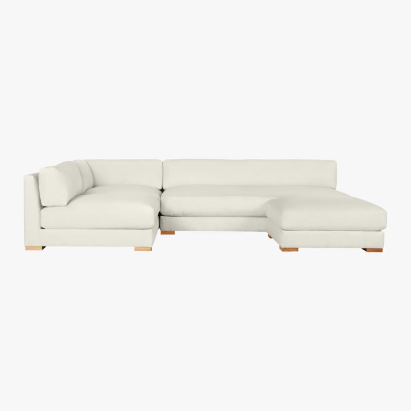 Piazza 4-Piece Modular Sectional Sofa with White Oak Legs 127" - image 5 of 7