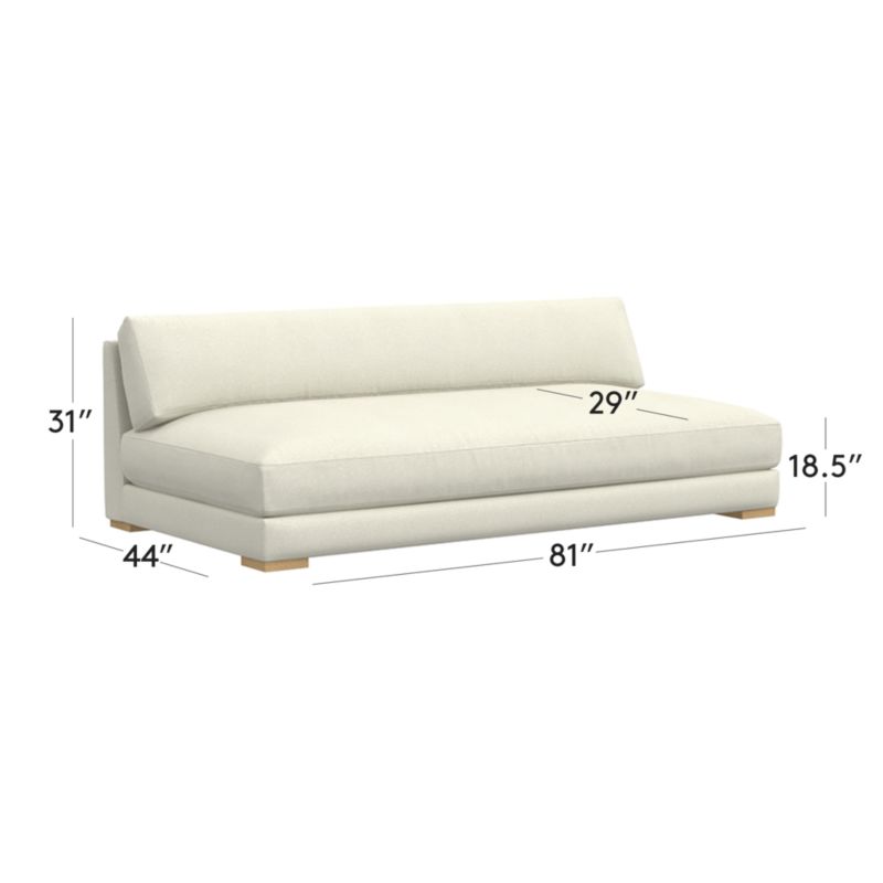 View Piazza 82" Sofa with White Oak Legs - image 3 of 12