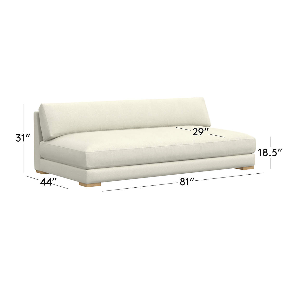 View Piazza Sofa with White Oak Legs - image 3 of 10