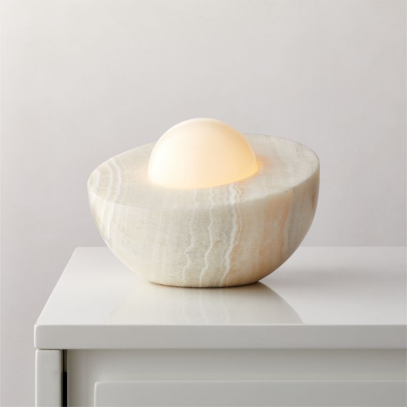 Piccola White Onyx Table Lamp - image 0 of 6