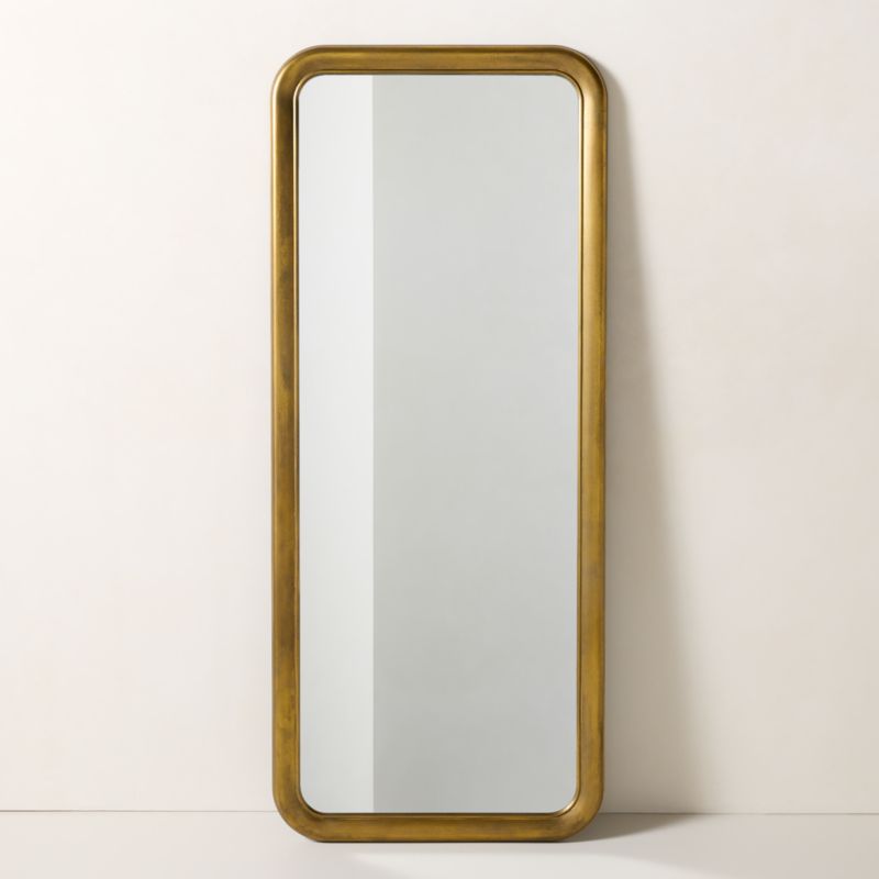 Viewing product image Pied-a-terre Gold Full-Length Floor Mirror 32"x76" by Todd Snyder - image 1 of 5